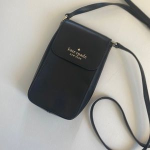 KATE SPADE Black Phone Leather Crossbody Bag